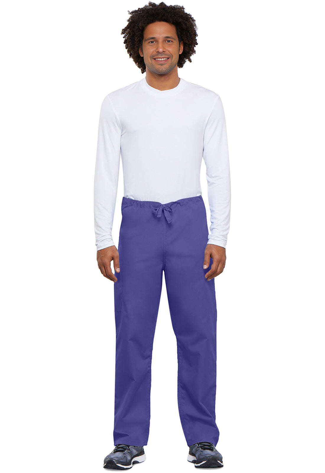 Unisex cargo broek met trekkoord met rechte pijpen en traditionele pasvorm