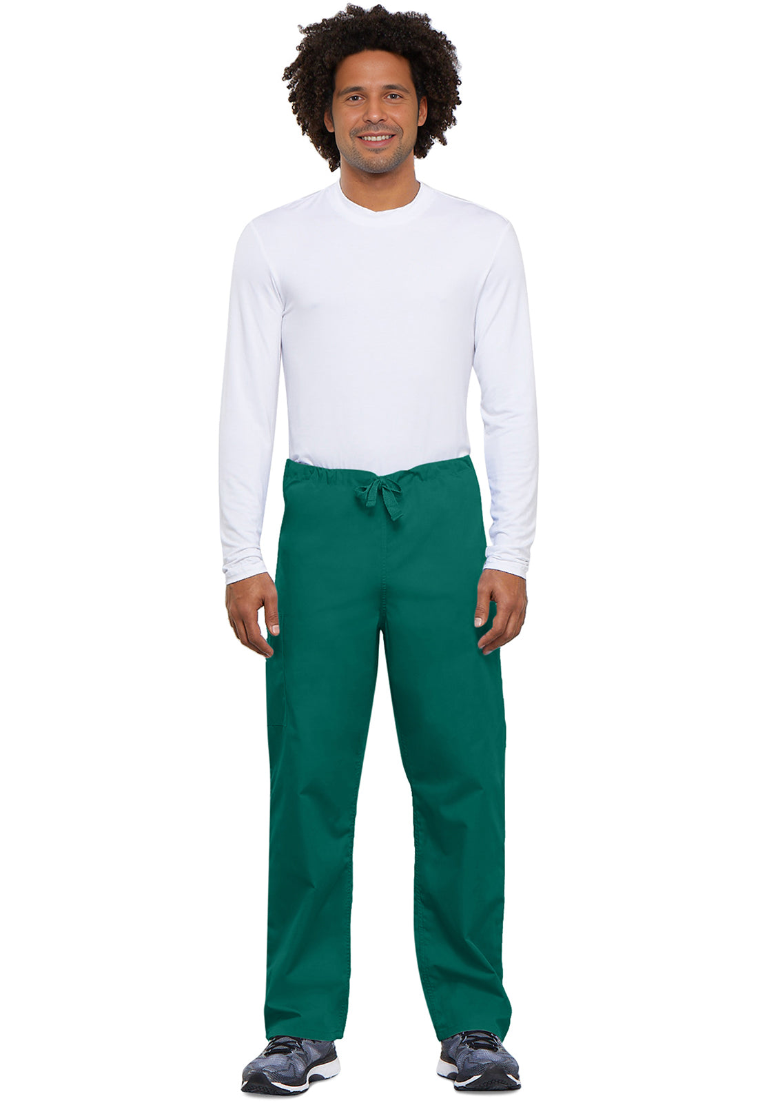 Unisex cargo broek met trekkoord met rechte pijpen en traditionele pasvorm