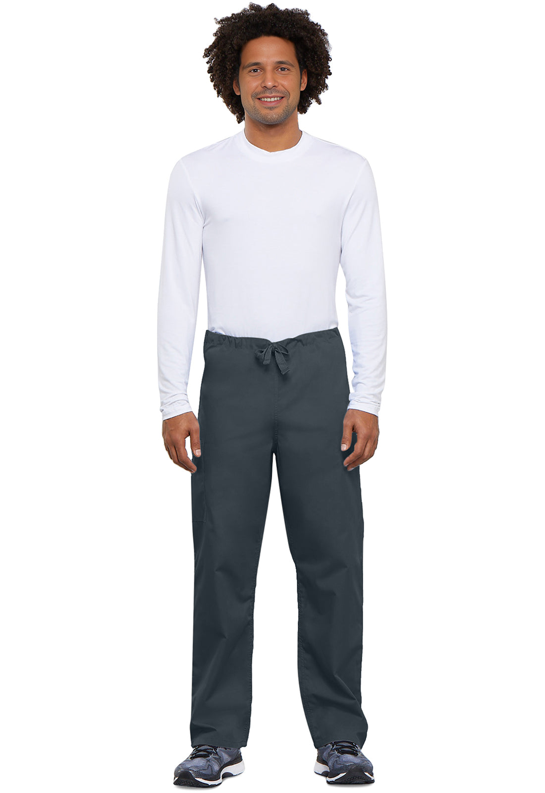 Unisex cargo broek met trekkoord met rechte pijpen en traditionele pasvorm