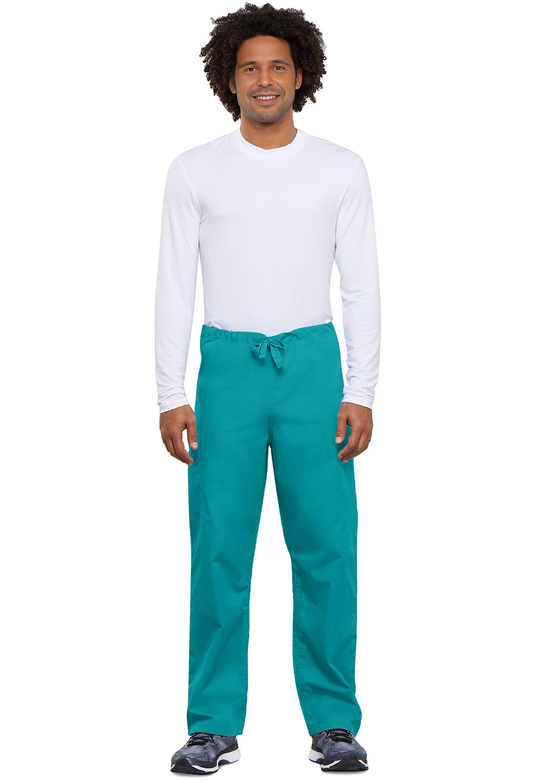 Unisex cargo broek met trekkoord met rechte pijpen en traditionele pasvorm