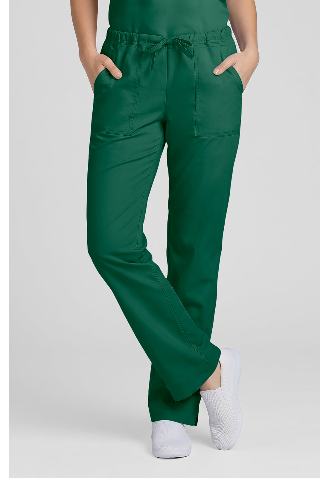 Middelhoge taille, slim fit, rechte broek met trekkoord met elastische tailleband en 2-way stretch WWE4203