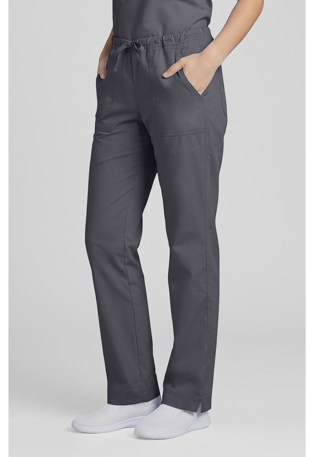 Middelhoge taille, slim fit, rechte broek met trekkoord met elastische tailleband en 2-way stretch WWE4203