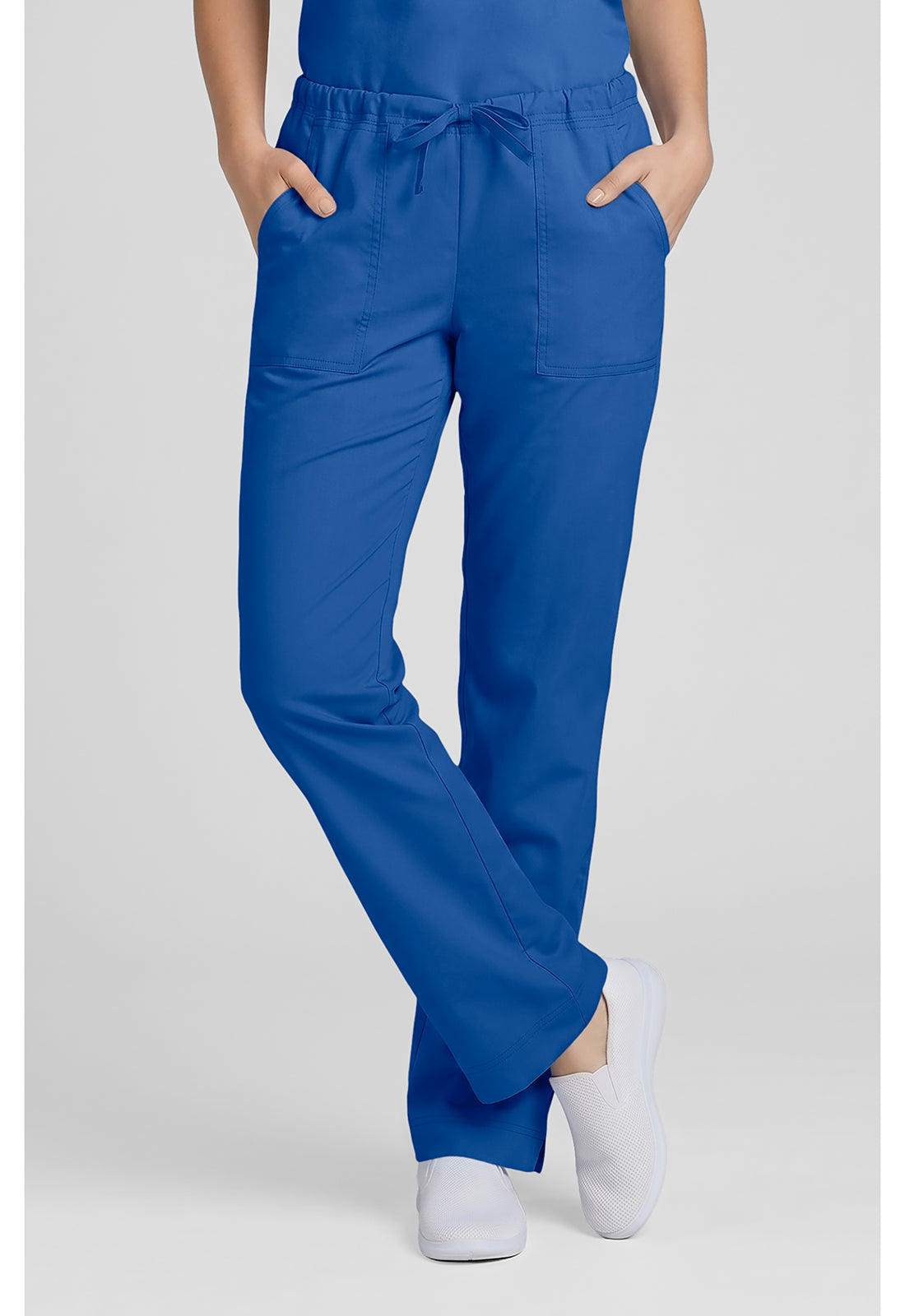 Middelhoge taille, slim fit, rechte broek met trekkoord met elastische tailleband en 2-way stretch WWE4203