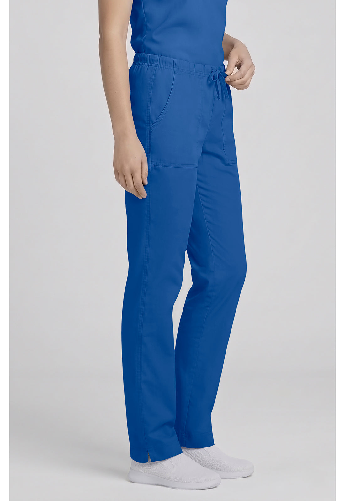 Middelhoge taille, slim fit, rechte broek met trekkoord met elastische tailleband en 2-way stretch WWE4203