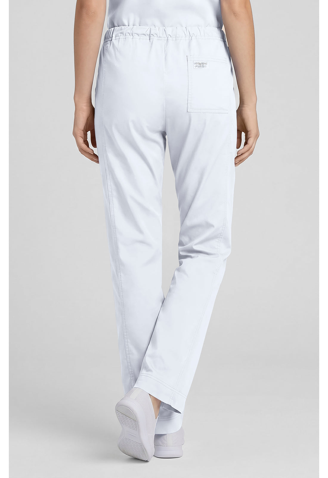 Middelhoge taille, slim fit, rechte broek met trekkoord met elastische tailleband en 2-way stretch WWE4203