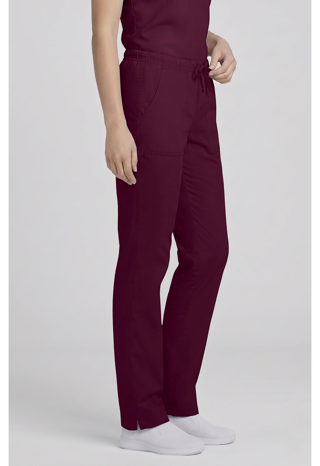 Middelhoge taille, slim fit, rechte broek met trekkoord met elastische tailleband en 2-way stretch WWE4203