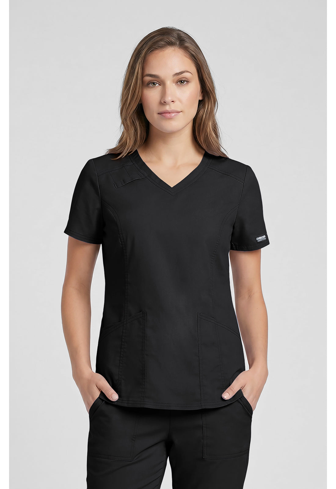 Cherokee Workwear Top met V-hals met prinsessennaden, stethoscooplus en 2-way stretch WWE4710