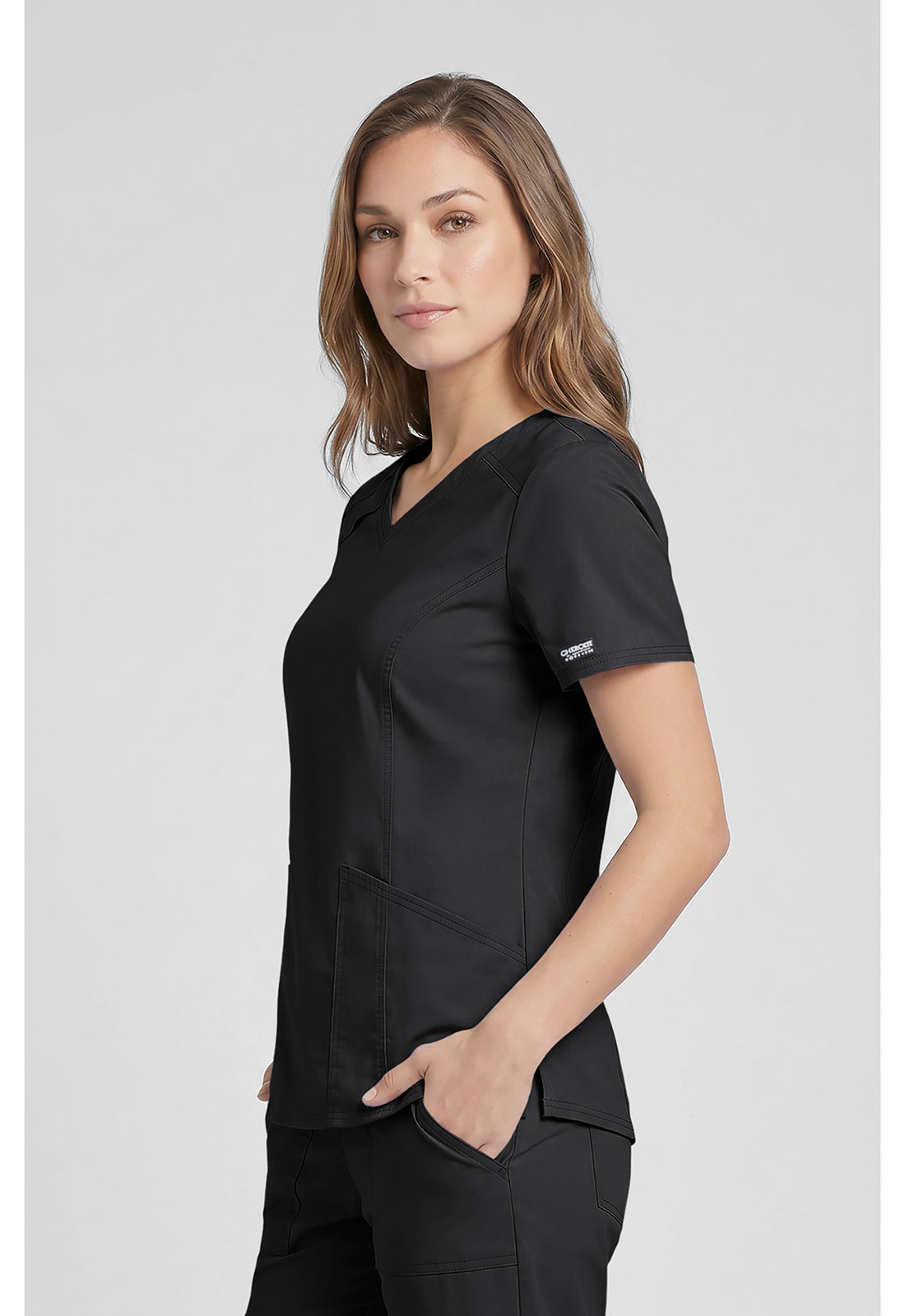 Cherokee Workwear Top met V-hals met prinsessennaden, stethoscooplus en 2-way stretch WWE4710