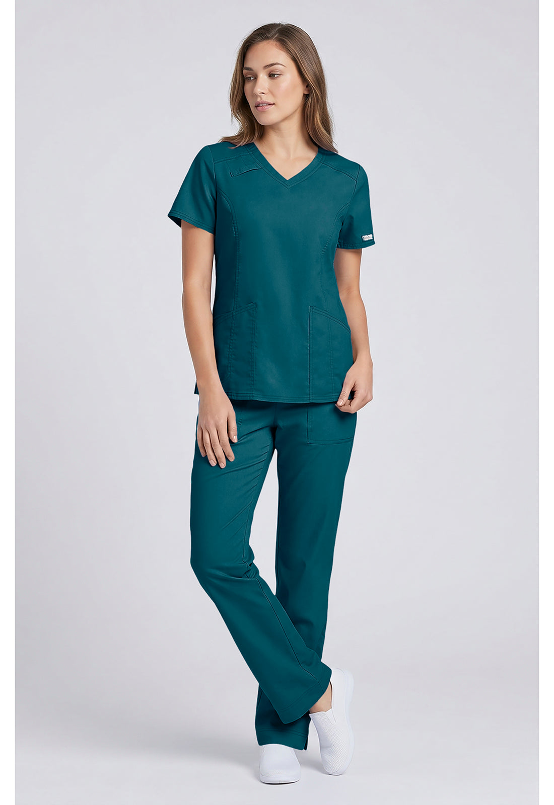 Cherokee Workwear Top met V-hals met prinsessennaden, stethoscooplus en 2-way stretch WWE4710
