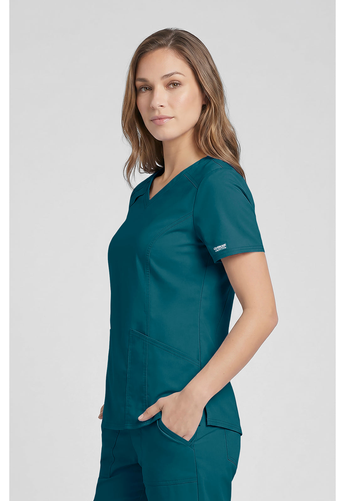Cherokee Workwear Top met V-hals met prinsessennaden, stethoscooplus en 2-way stretch WWE4710
