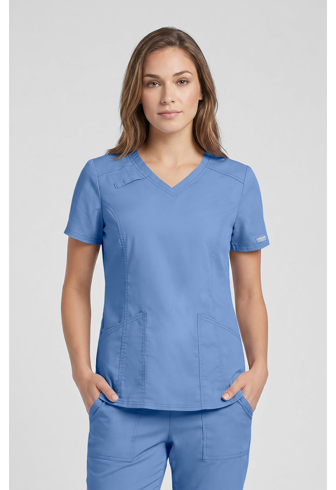 Cherokee Workwear Top met V-hals met prinsessennaden, stethoscooplus en 2-way stretch WWE4710