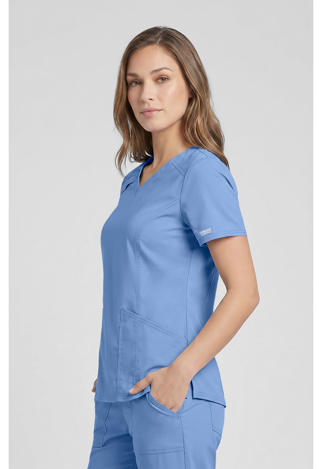 Cherokee Workwear Top met V-hals met prinsessennaden, stethoscooplus en 2-way stretch WWE4710