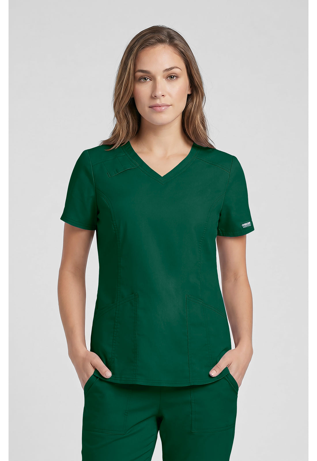 Cherokee Workwear Top met V-hals met prinsessennaden, stethoscooplus en 2-way stretch WWE4710