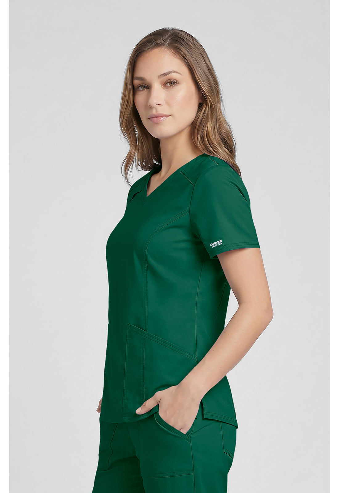 Cherokee Workwear Top met V-hals met prinsessennaden, stethoscooplus en 2-way stretch WWE4710