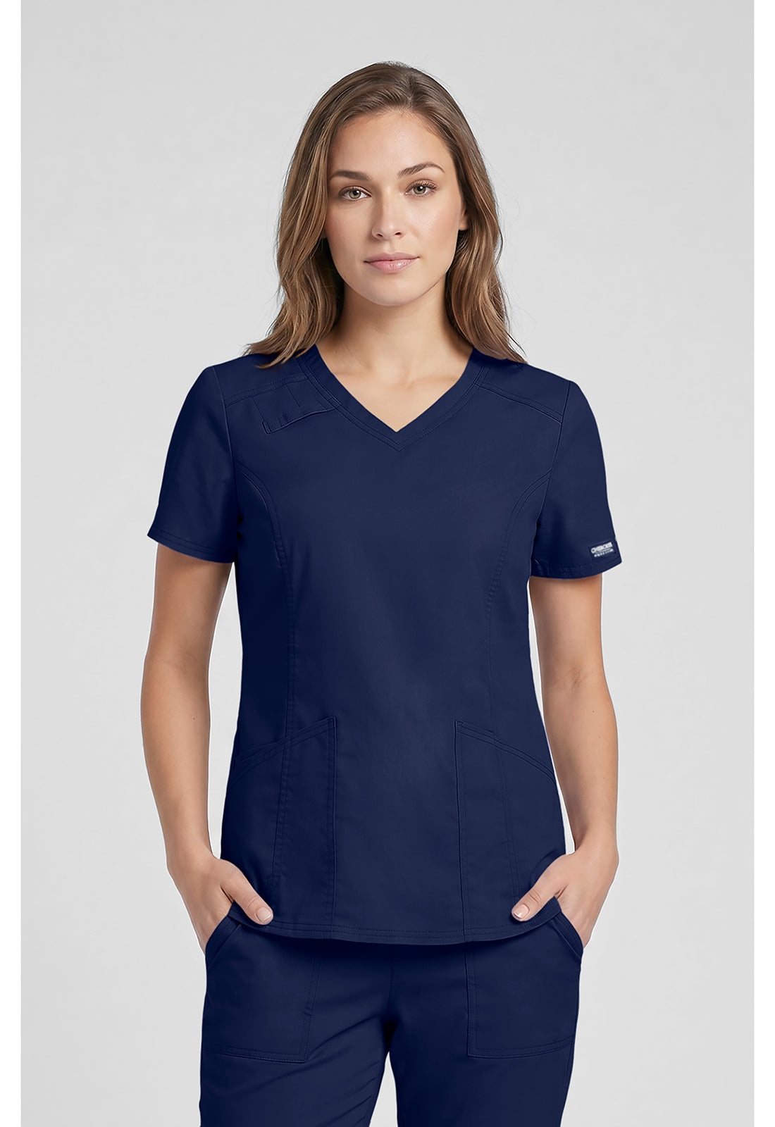 Cherokee Workwear Top met V-hals met prinsessennaden, stethoscooplus en 2-way stretch WWE4710