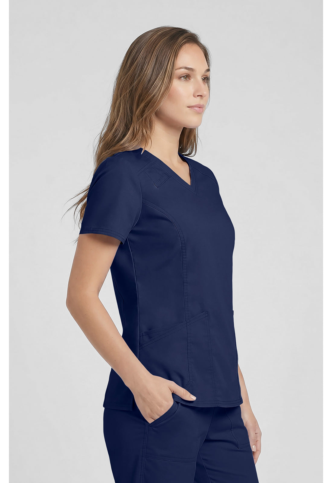 Cherokee Workwear Top met V-hals met prinsessennaden, stethoscooplus en 2-way stretch WWE4710