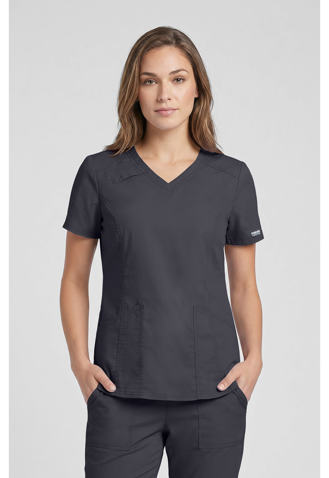 Cherokee Workwear Top met V-hals met prinsessennaden, stethoscooplus en 2-way stretch WWE4710
