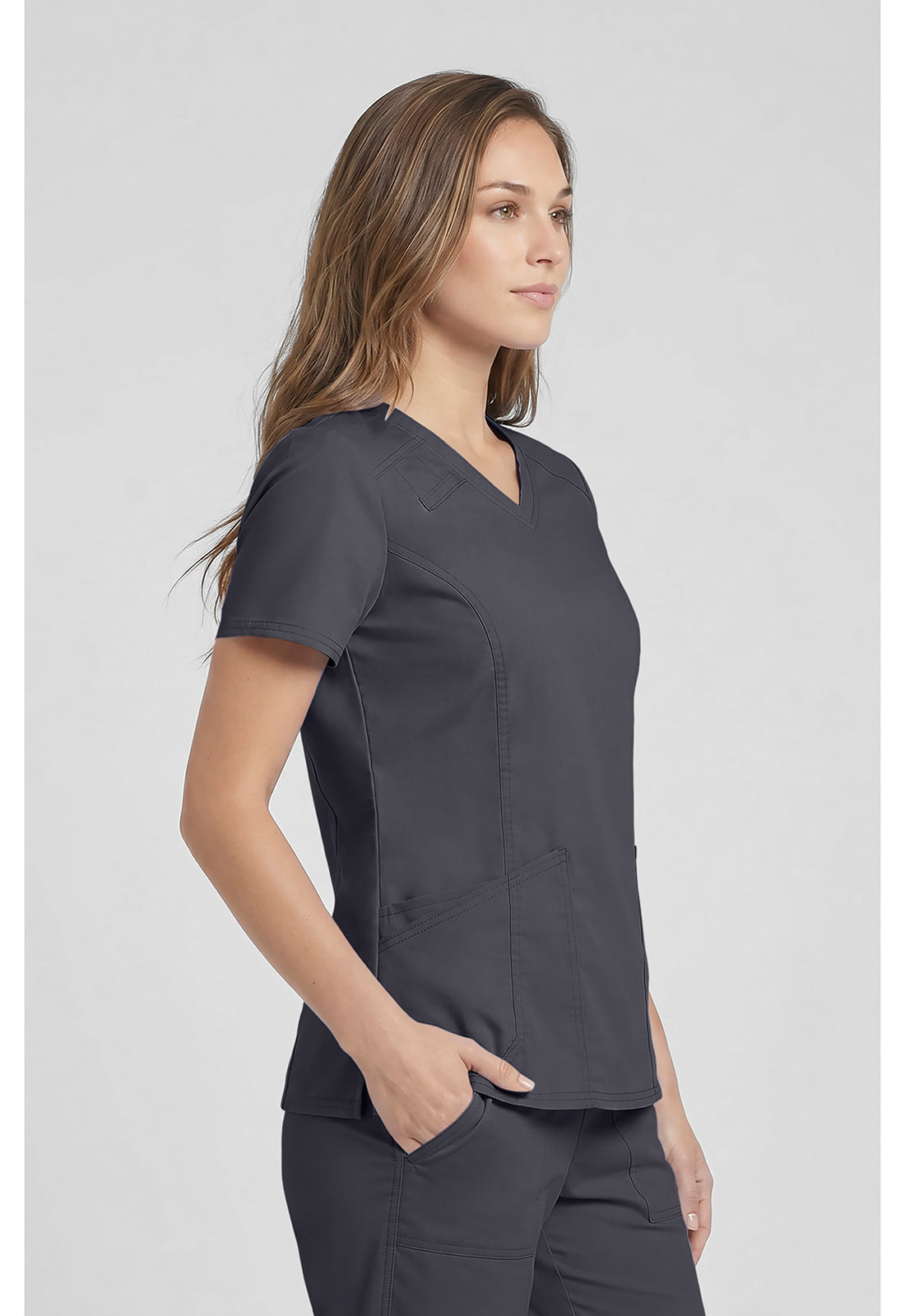 Cherokee Workwear Top met V-hals met prinsessennaden, stethoscooplus en 2-way stretch WWE4710
