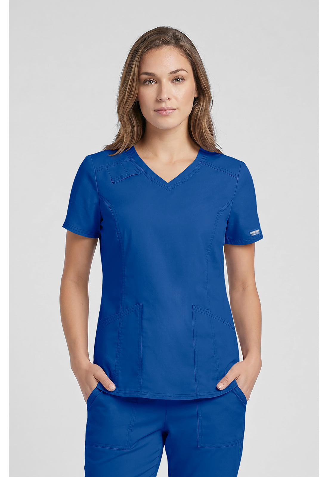 Cherokee Workwear Top met V-hals met prinsessennaden, stethoscooplus en 2-way stretch WWE4710