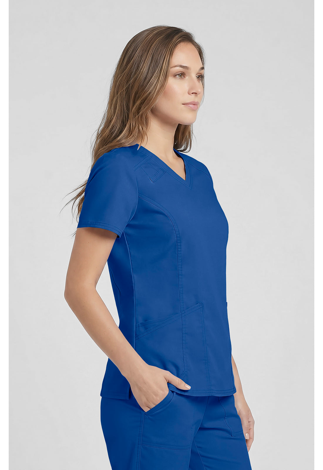 Cherokee Workwear Top met V-hals met prinsessennaden, stethoscooplus en 2-way stretch WWE4710