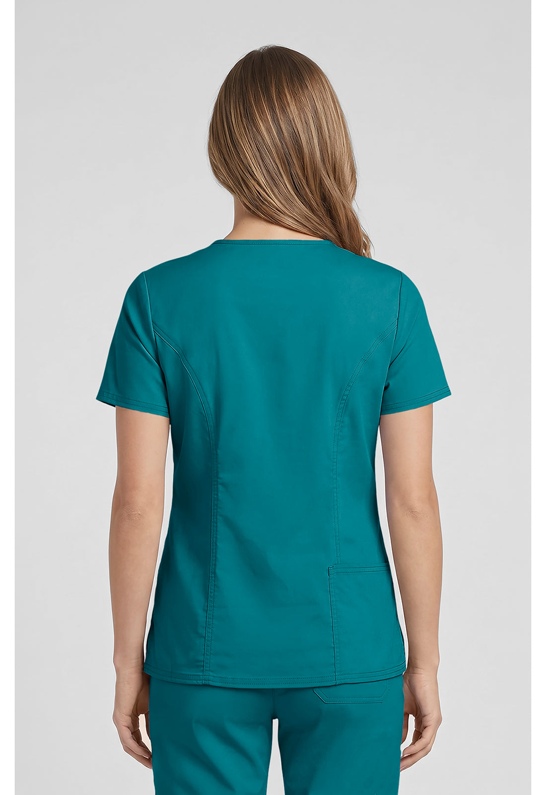 Cherokee Workwear Top met V-hals met prinsessennaden, stethoscooplus en 2-way stretch WWE4710