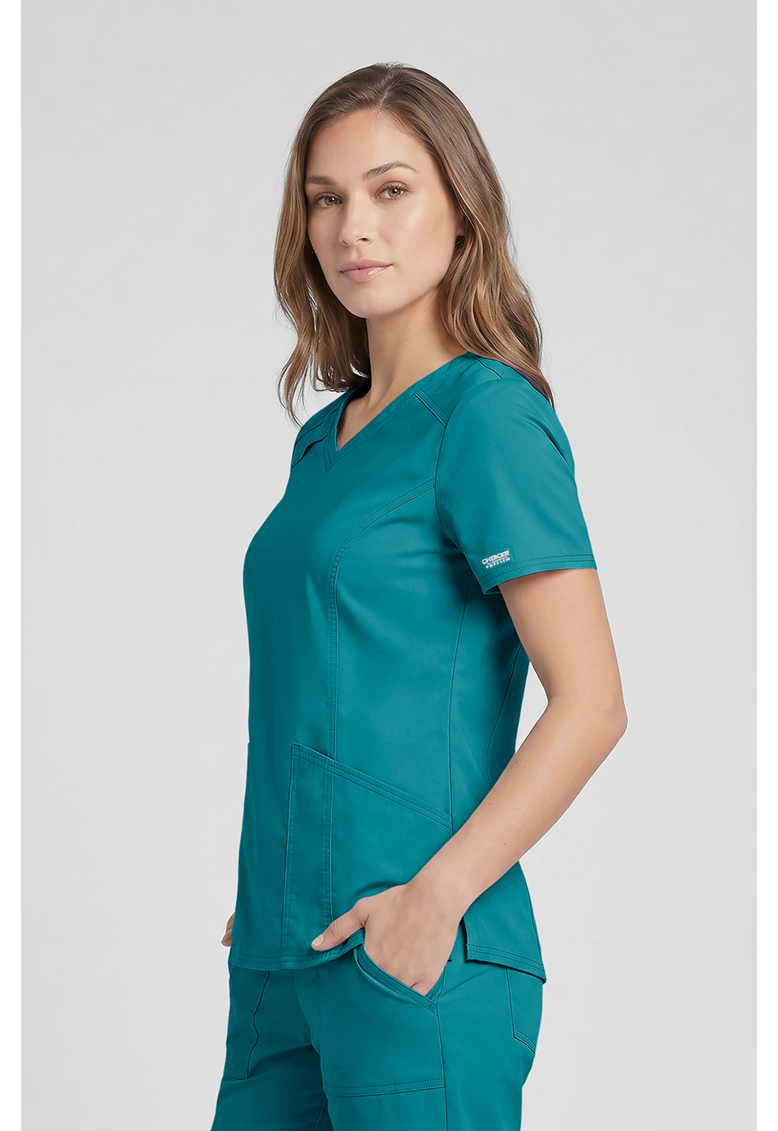 Cherokee Workwear Top met V-hals met prinsessennaden, stethoscooplus en 2-way stretch WWE4710
