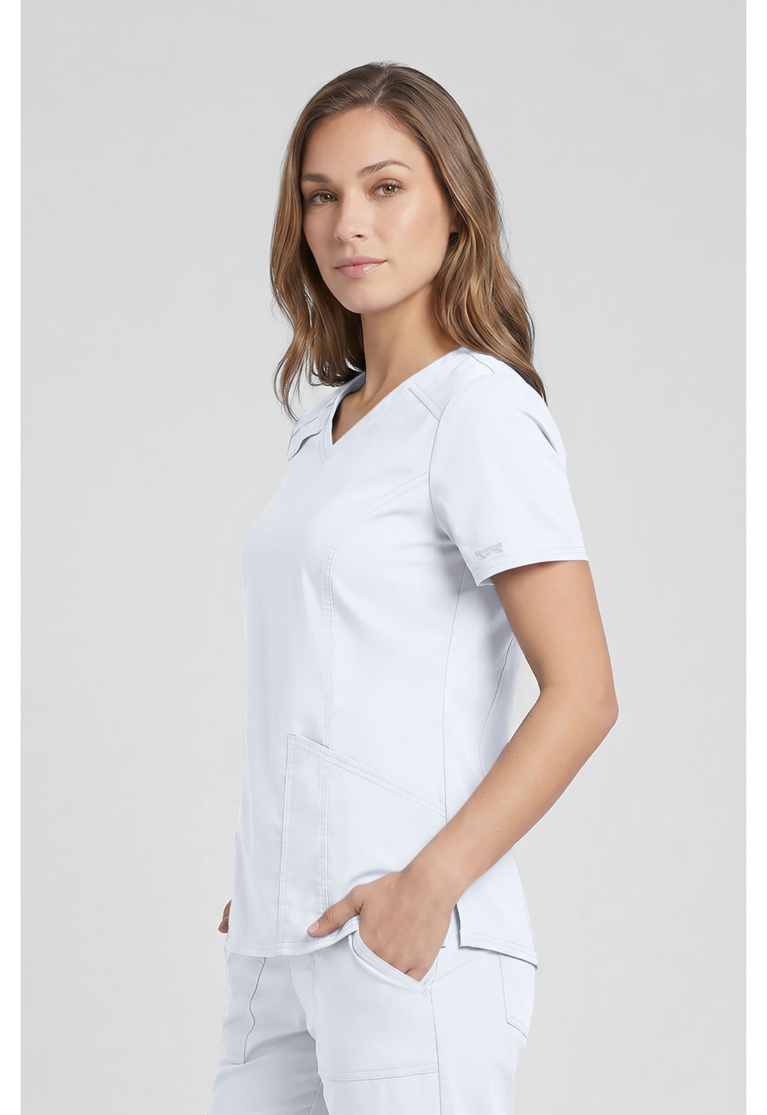Cherokee Workwear Top met V-hals met prinsessennaden, stethoscooplus en 2-way stretch WWE4710
