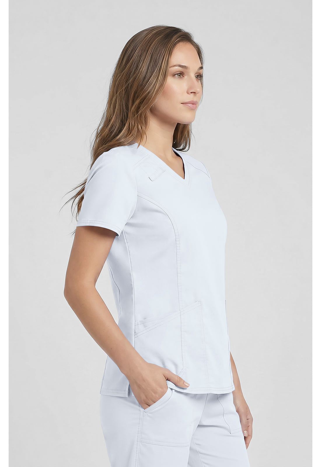 Cherokee Workwear Top met V-hals met prinsessennaden, stethoscooplus en 2-way stretch WWE4710