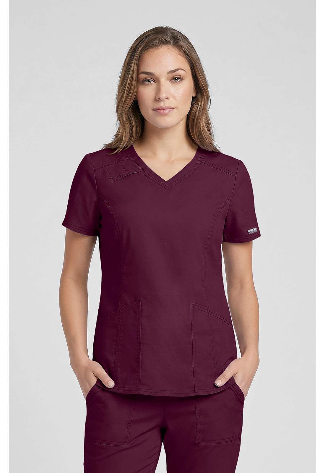 Cherokee Workwear Top met V-hals met prinsessennaden, stethoscooplus en 2-way stretch WWE4710