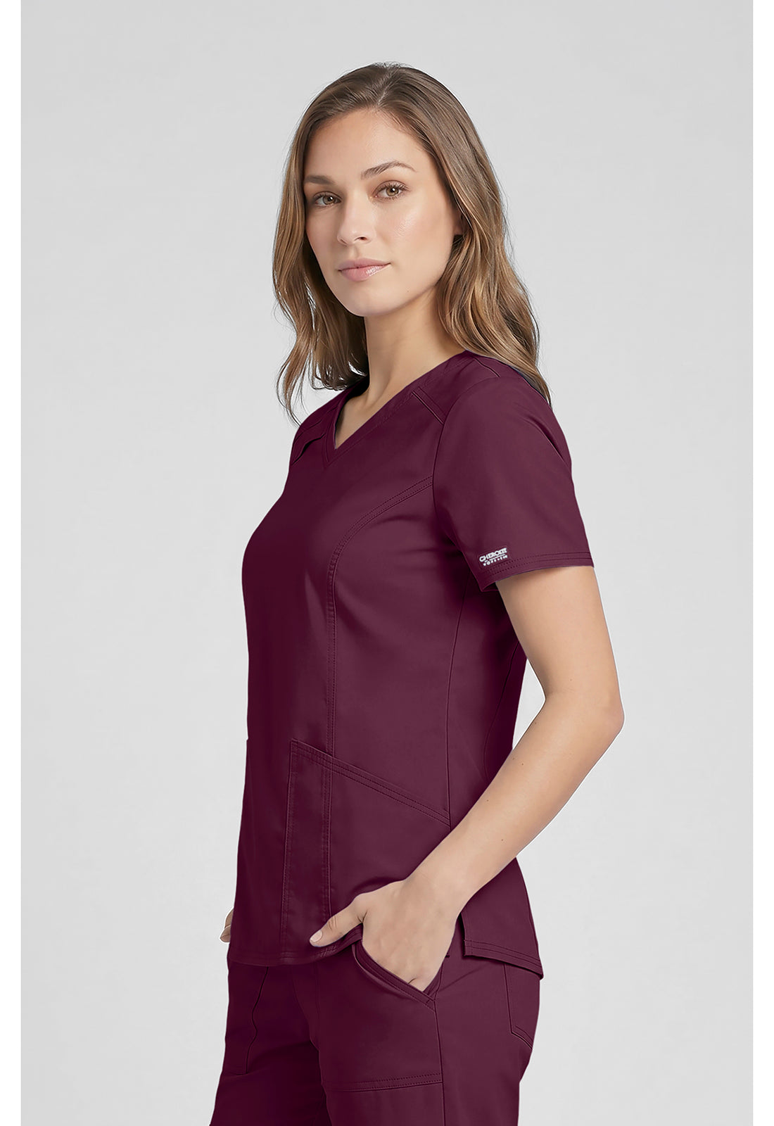 Cherokee Workwear Top met V-hals met prinsessennaden, stethoscooplus en 2-way stretch WWE4710
