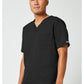 Unisex V-hals top met traditionele pasvorm en 2-way stretch