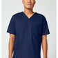 Unisex V-hals top met traditionele pasvorm en 2-way stretch
