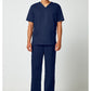 Unisex V-hals top met traditionele pasvorm en 2-way stretch