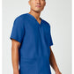 Unisex V-hals top met traditionele pasvorm en 2-way stretch