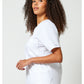 Unisex V-hals top met traditionele pasvorm en 2-way stretch