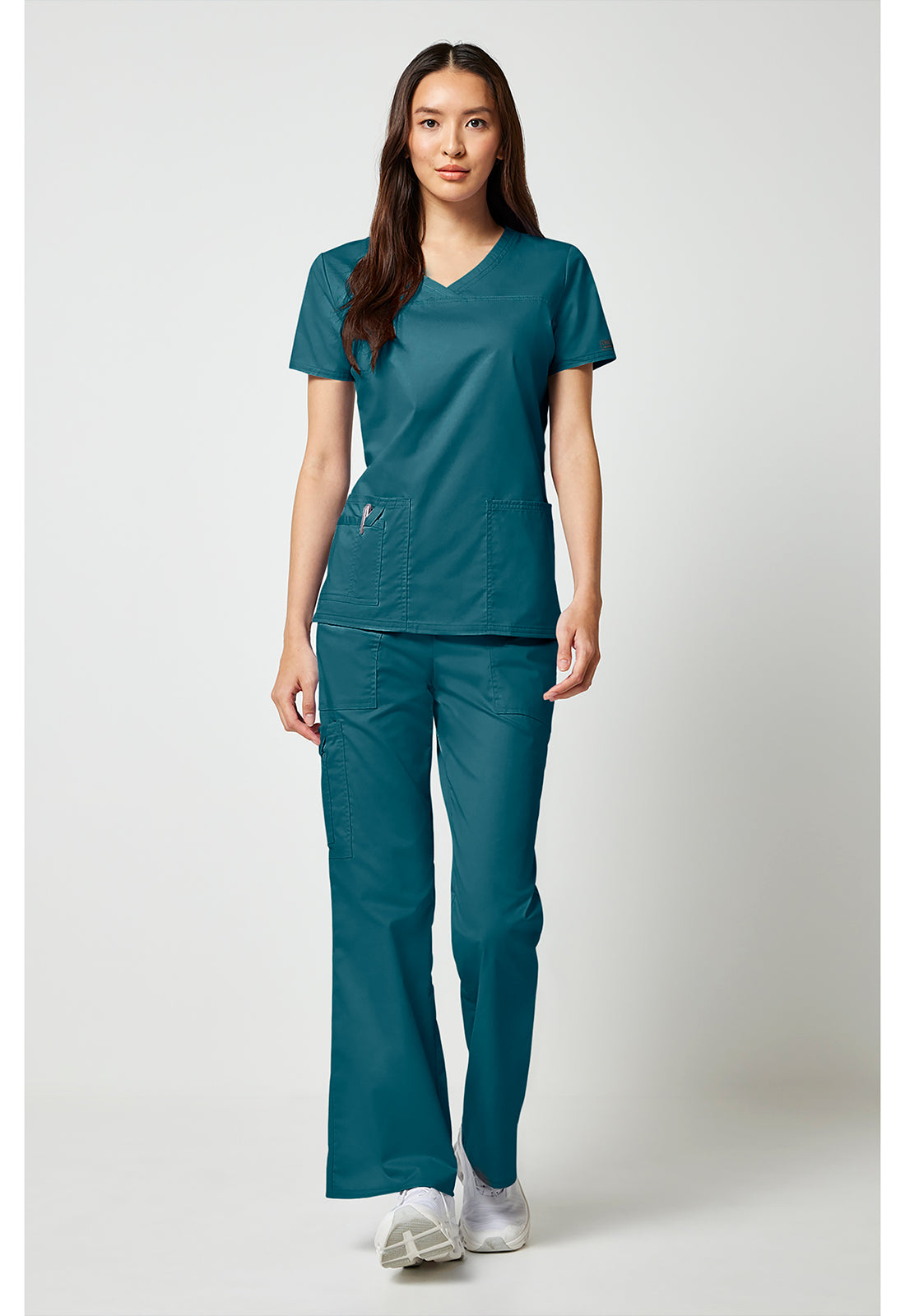 Cherokee Workwear Top met V-hals met gekruiste voorpanden en 2-way stretch WWE4727