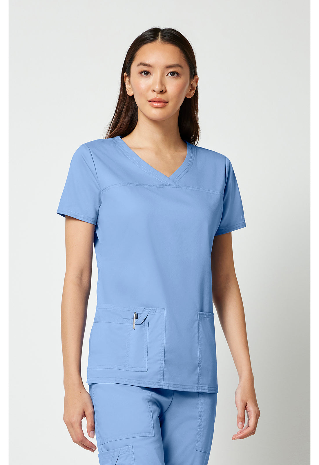 Cherokee Workwear Top met V-hals met gekruiste voorpanden en 2-way stretch WWE4727