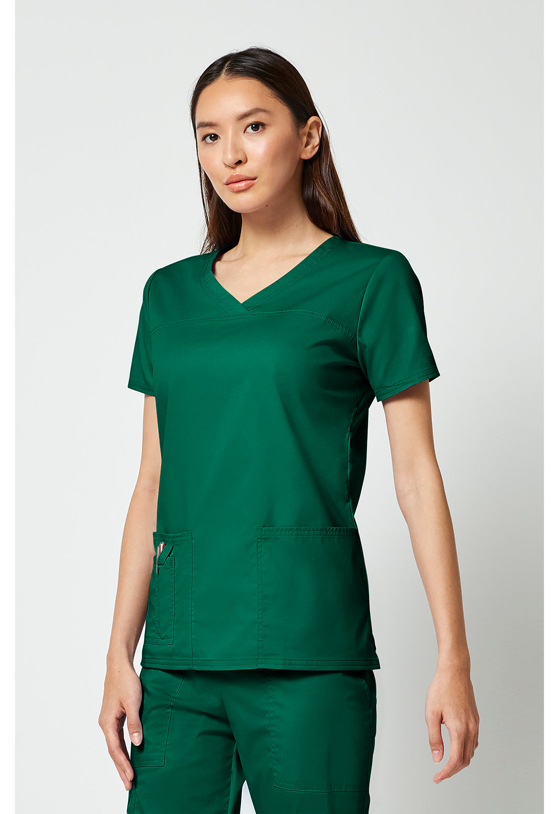 Cherokee Workwear Top met V-hals met gekruiste voorpanden en 2-way stretch WWE4727