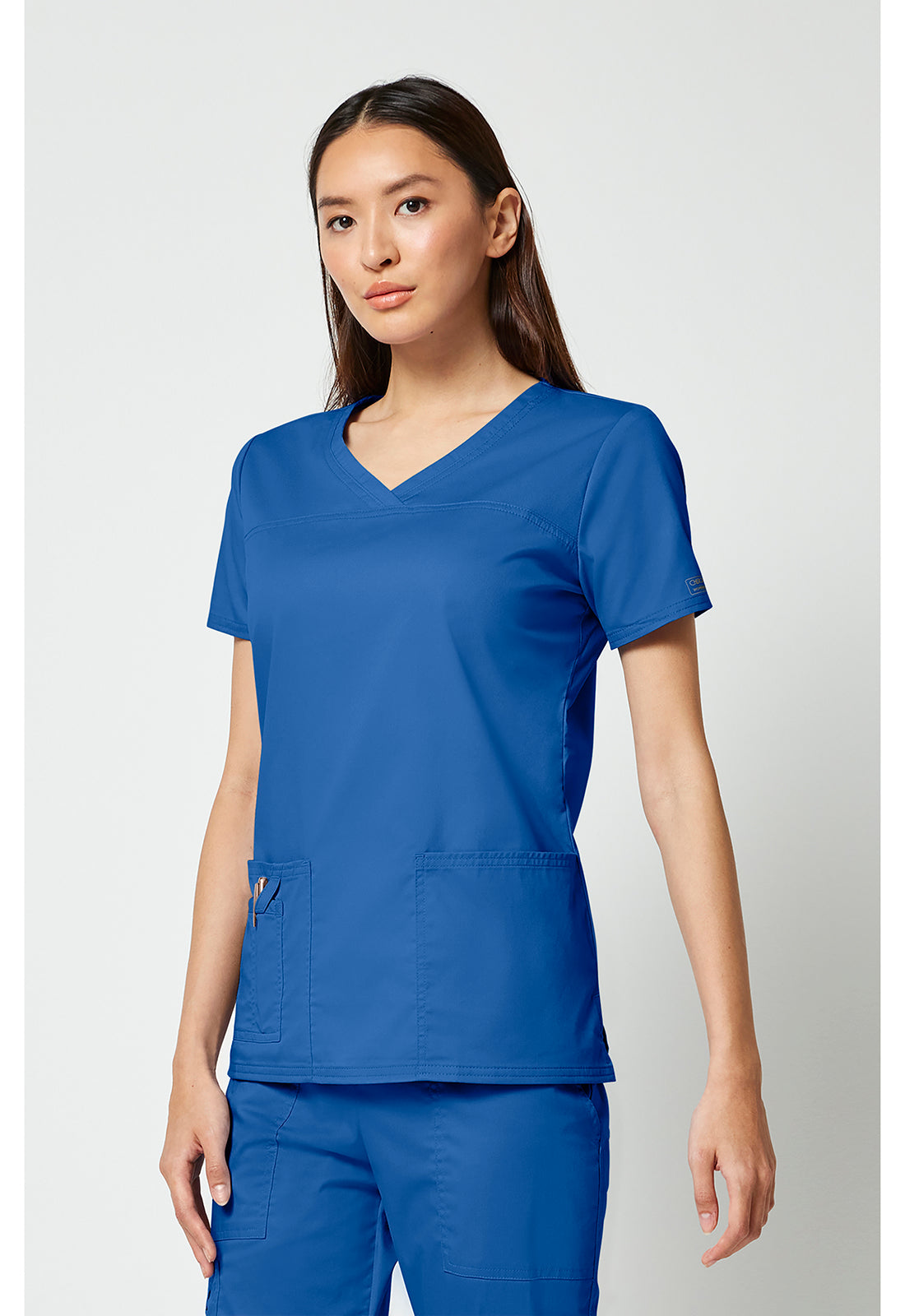 Cherokee Workwear Top met V-hals met gekruiste voorpanden en 2-way stretch WWE4727