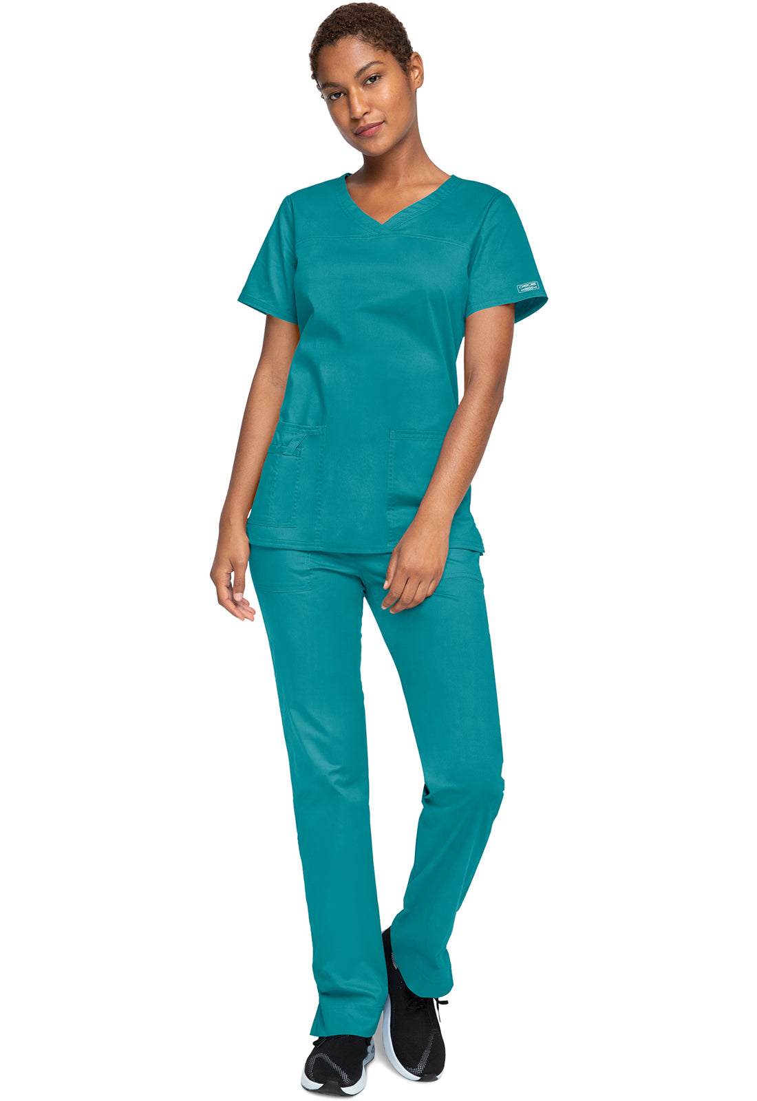 Cherokee Workwear Top met V-hals met gekruiste voorpanden en 2-way stretch WWE4727