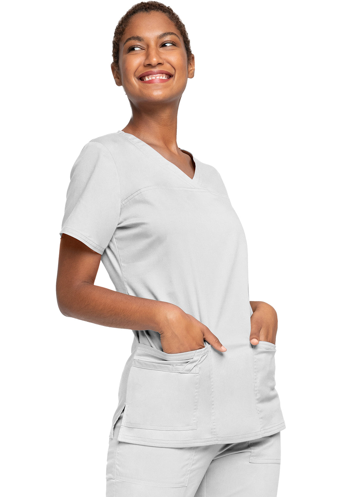 Cherokee Workwear Top met V-hals met gekruiste voorpanden en 2-way stretch WWE4727