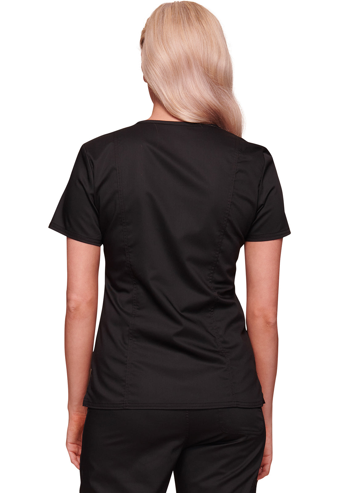 Cherokee Workwear Nep-wikkeltop met prinsessennaden en Core Stretch WWE4728
