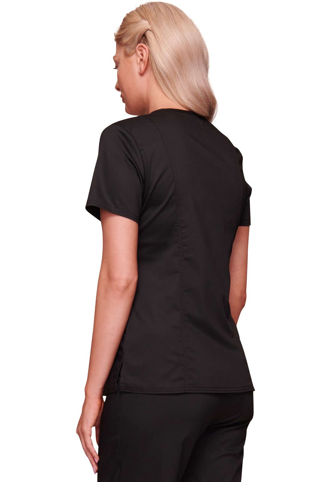 Cherokee Workwear Nep-wikkeltop met prinsessennaden en Core Stretch WWE4728