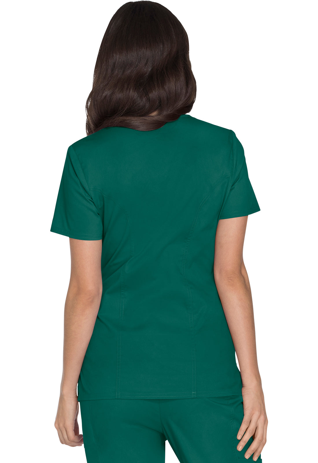 Cherokee Workwear Nep-wikkeltop met prinsessennaden en Core Stretch WWE4728