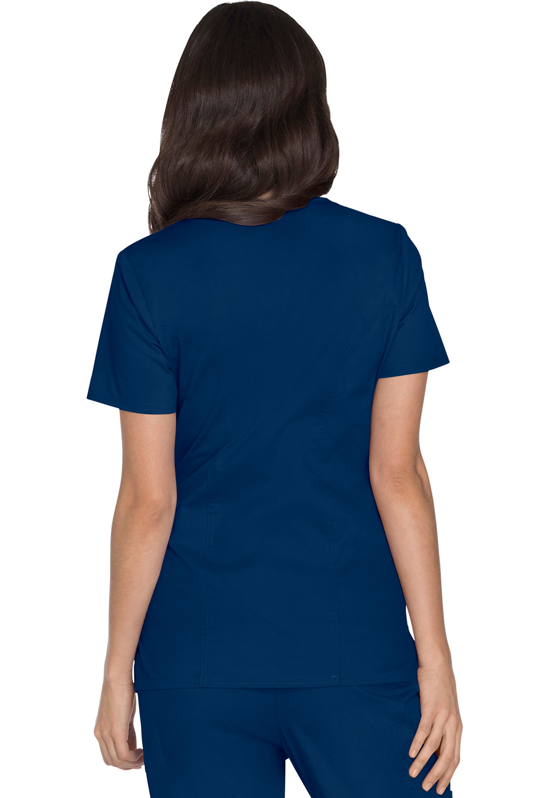 Cherokee Workwear Nep-wikkeltop met prinsessennaden en Core Stretch WWE4728