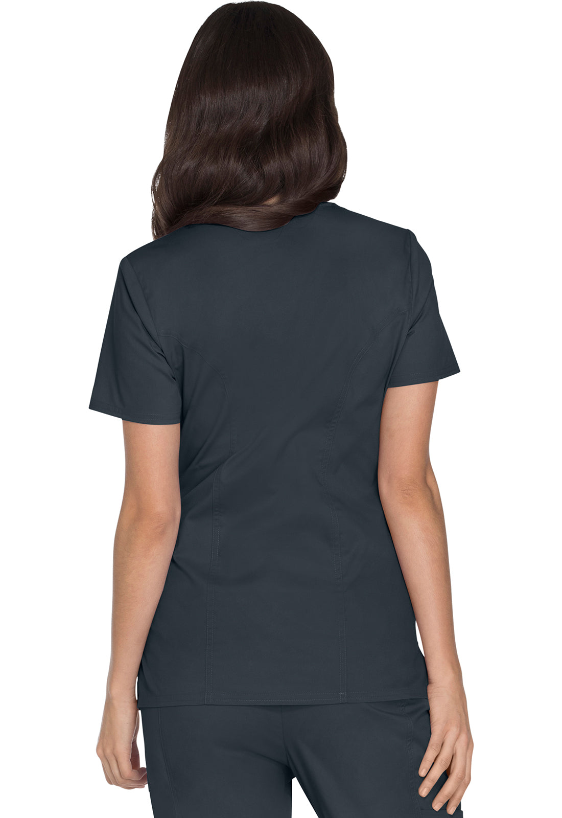Cherokee Workwear Nep-wikkeltop met prinsessennaden en Core Stretch WWE4728