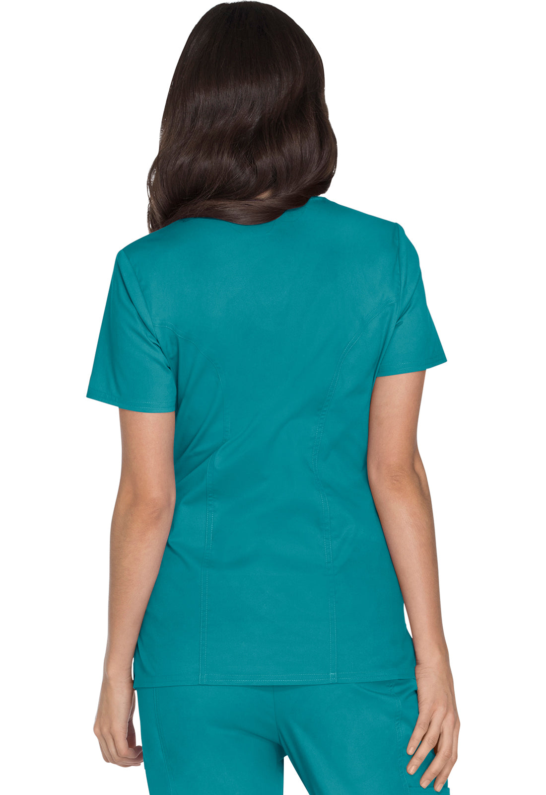 Cherokee Workwear Nep-wikkeltop met prinsessennaden en Core Stretch WWE4728