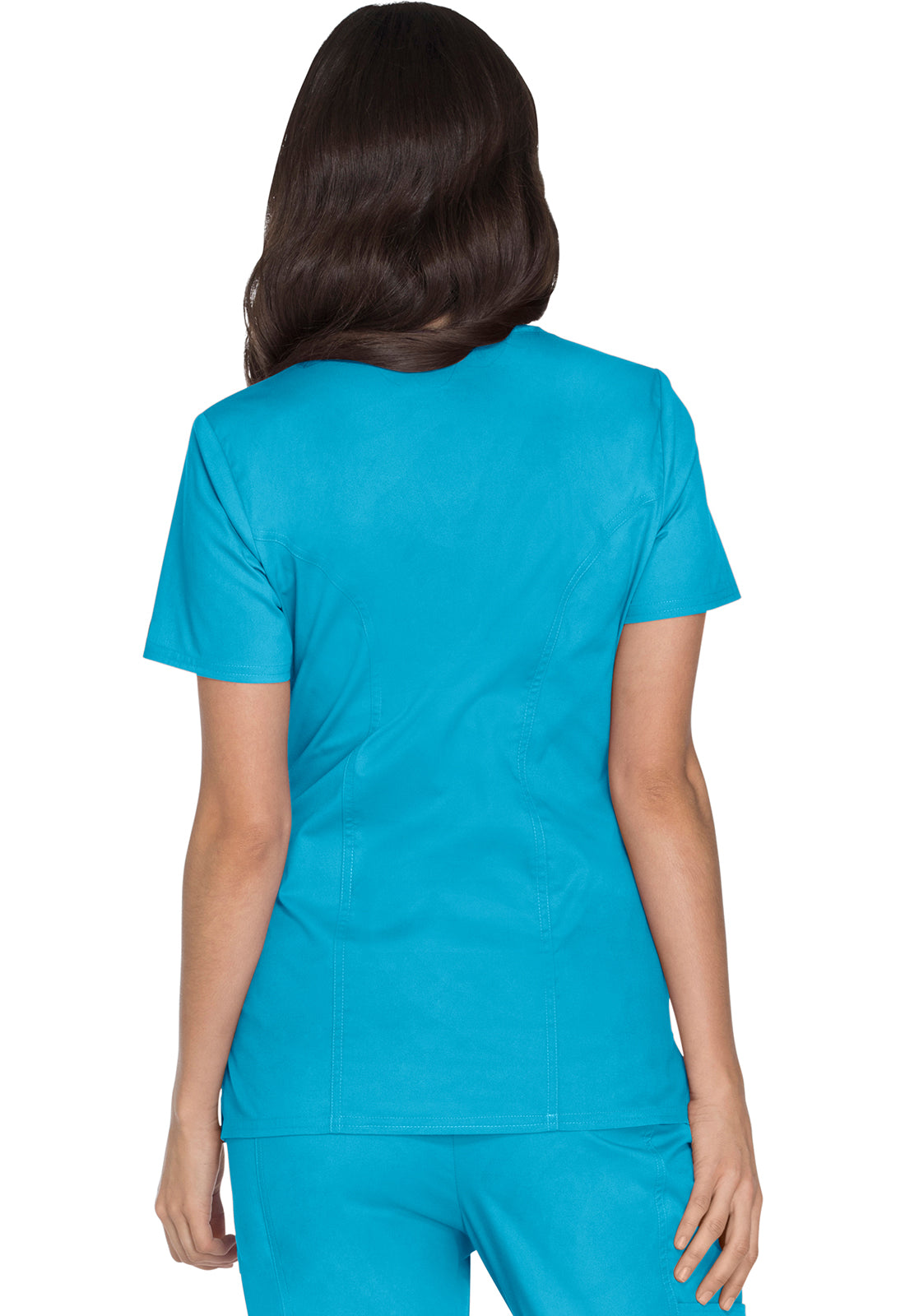 Cherokee Workwear Nep-wikkeltop met prinsessennaden en Core Stretch WWE4728