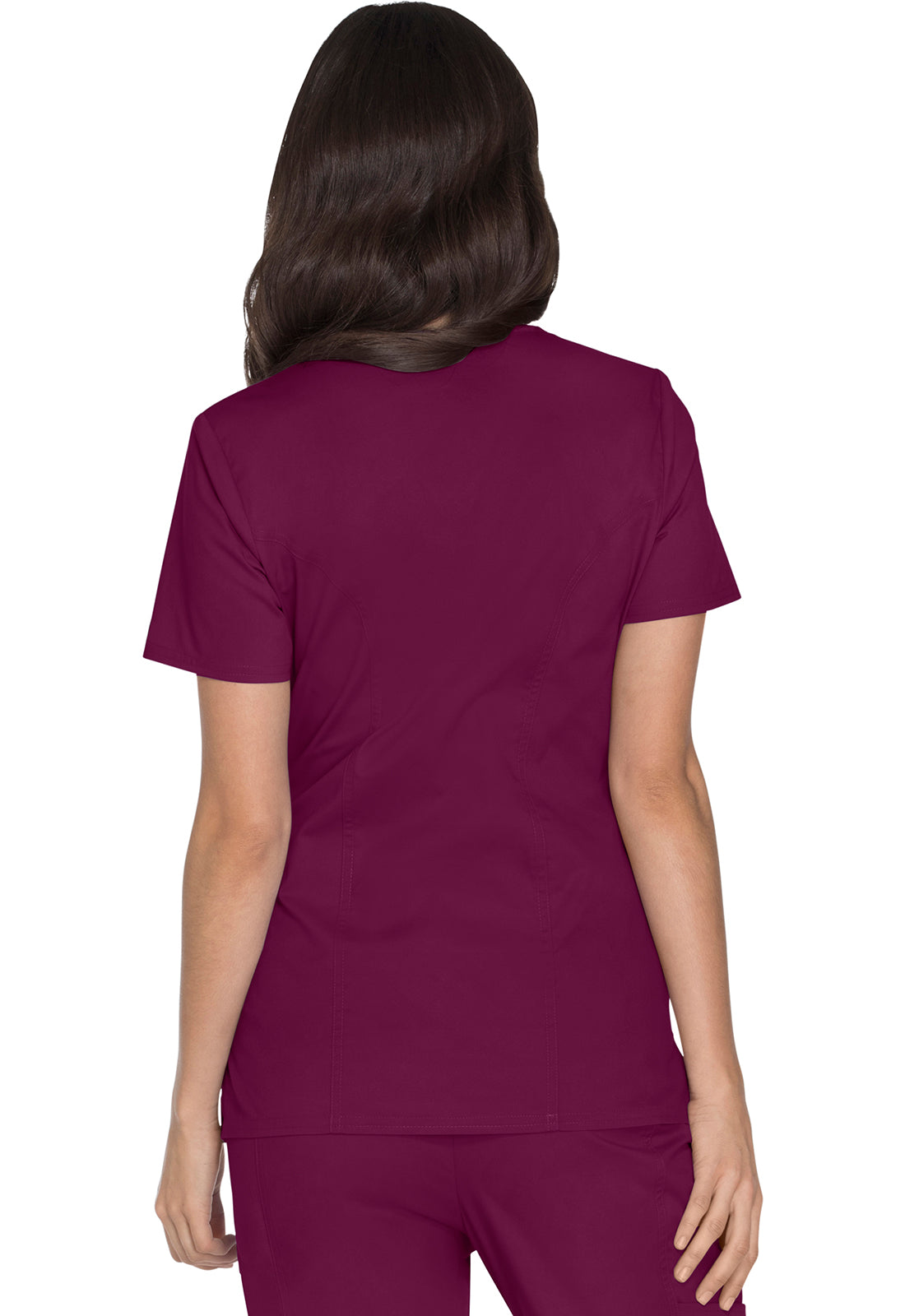 Cherokee Workwear Nep-wikkeltop met prinsessennaden en Core Stretch WWE4728