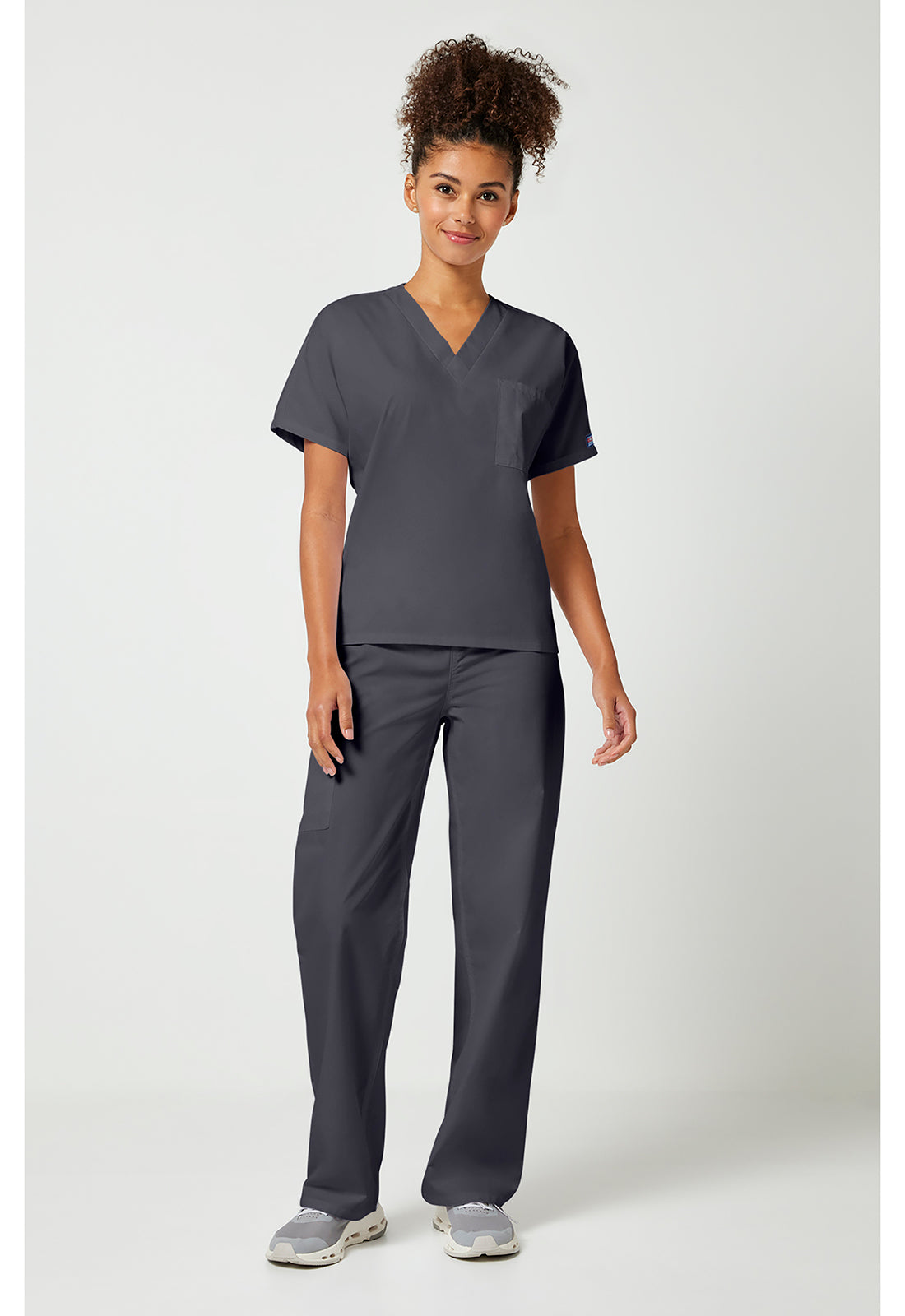 Cherokee Workwear Unisex tuniek met V-hals met vleermuismouwen en borstzak WWE4777